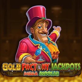 Official Jackpots logo: Gold Factory Jackpots Mega Moolah by Aurum Signature Studios at Monoplay Casino
